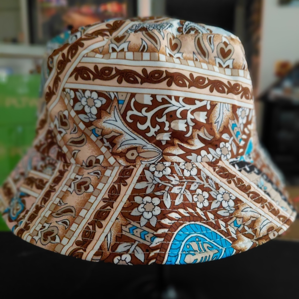 Patchwork Paisley Pattern Bucket Hat Unisex 22"-23" - Picture 6 of 6